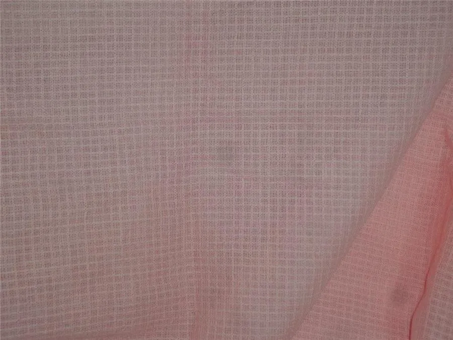 100% Cotton Organdy Micro Design Peachy Pink Fabric 44" wide sold by the yard [8287]