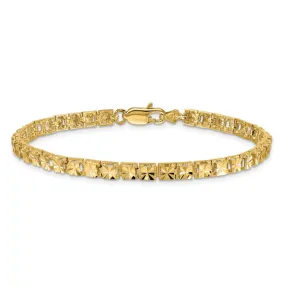 14K Diamond-Cut Bracelet