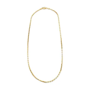 14K Solid Small Box Link Chain Necklace 2mm