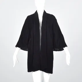 1950s Black Velvet Shawl