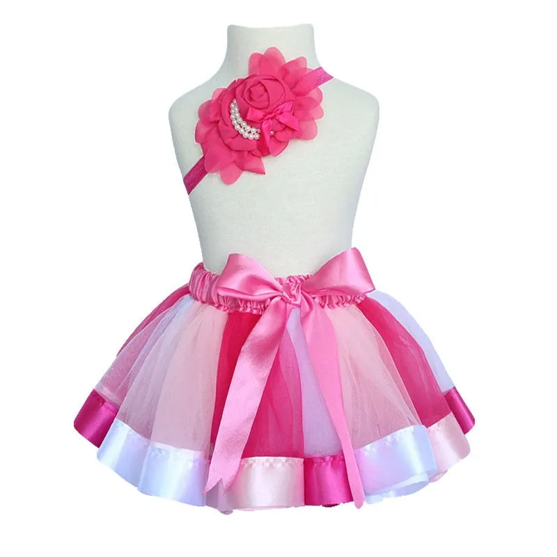 3M-8T Princess And Rainbow Tulle Skirts For Girls