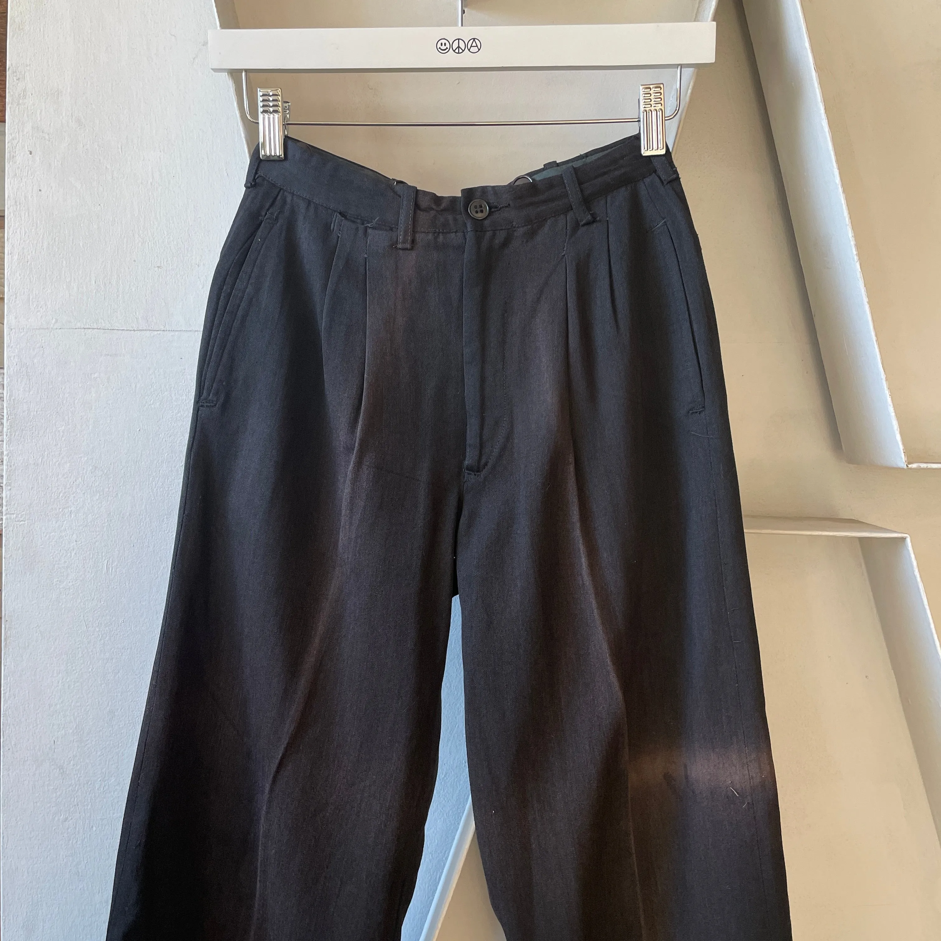 40’s Faded Pleated Trousers - 23” x 27.5”