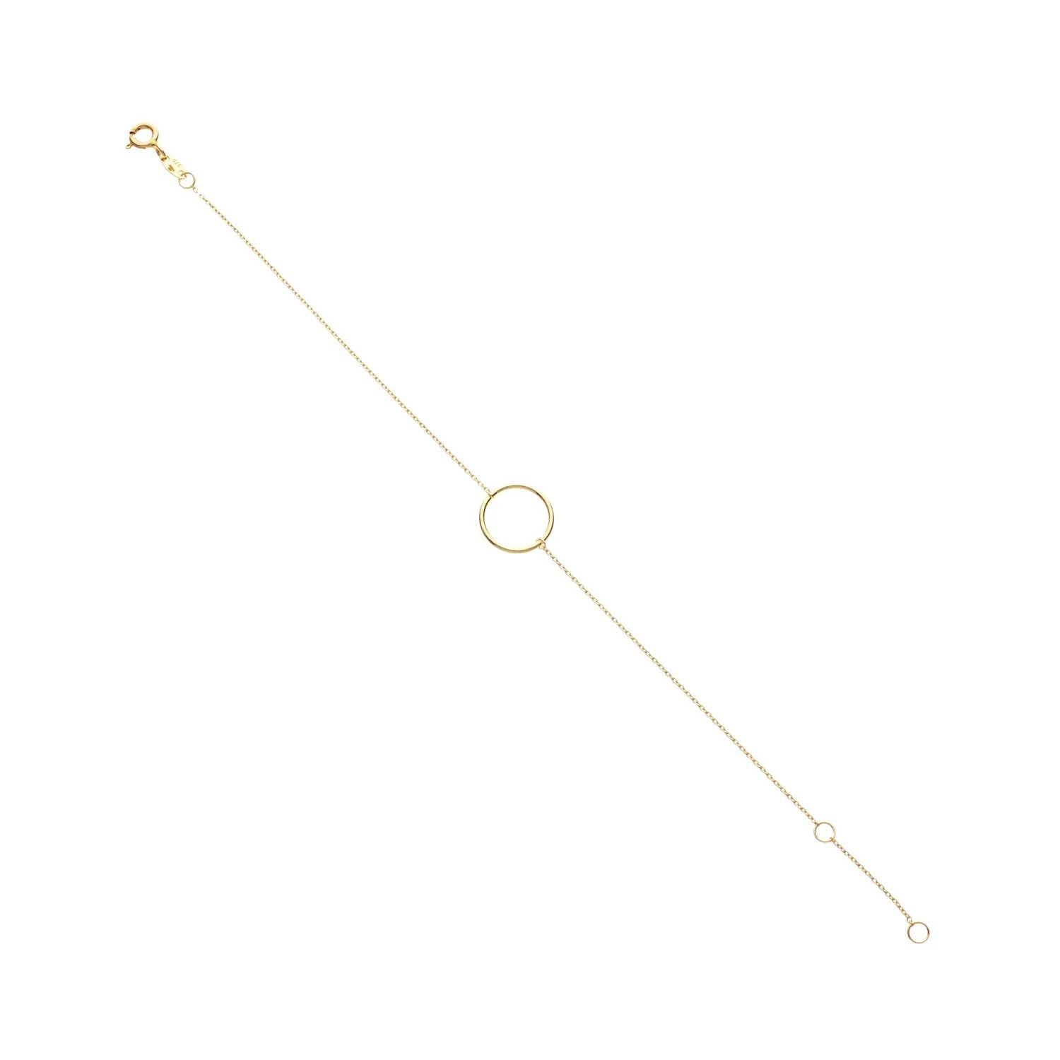 9kt Gold Single Circle Bracelet