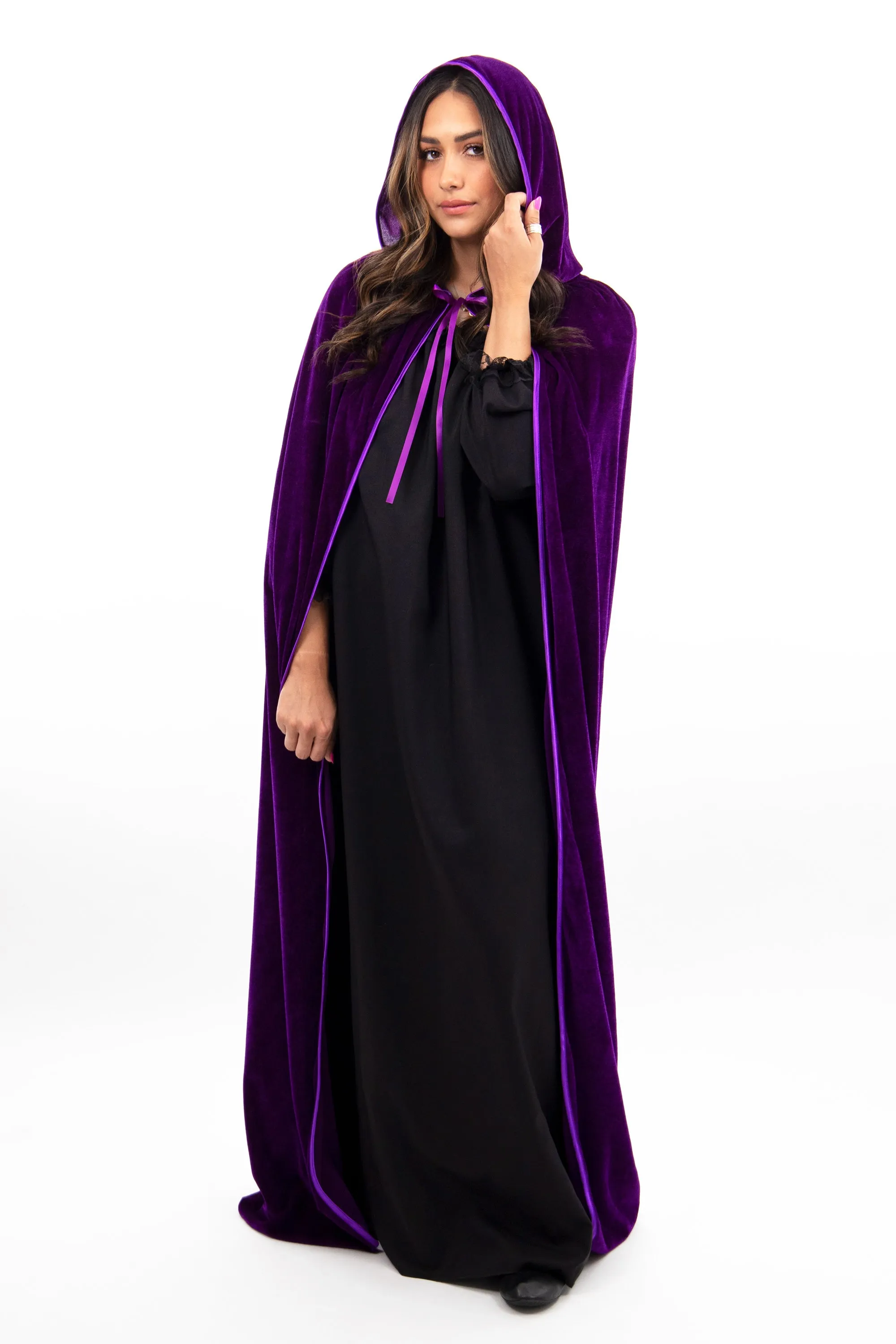 Adult Purple Velvet Cloak