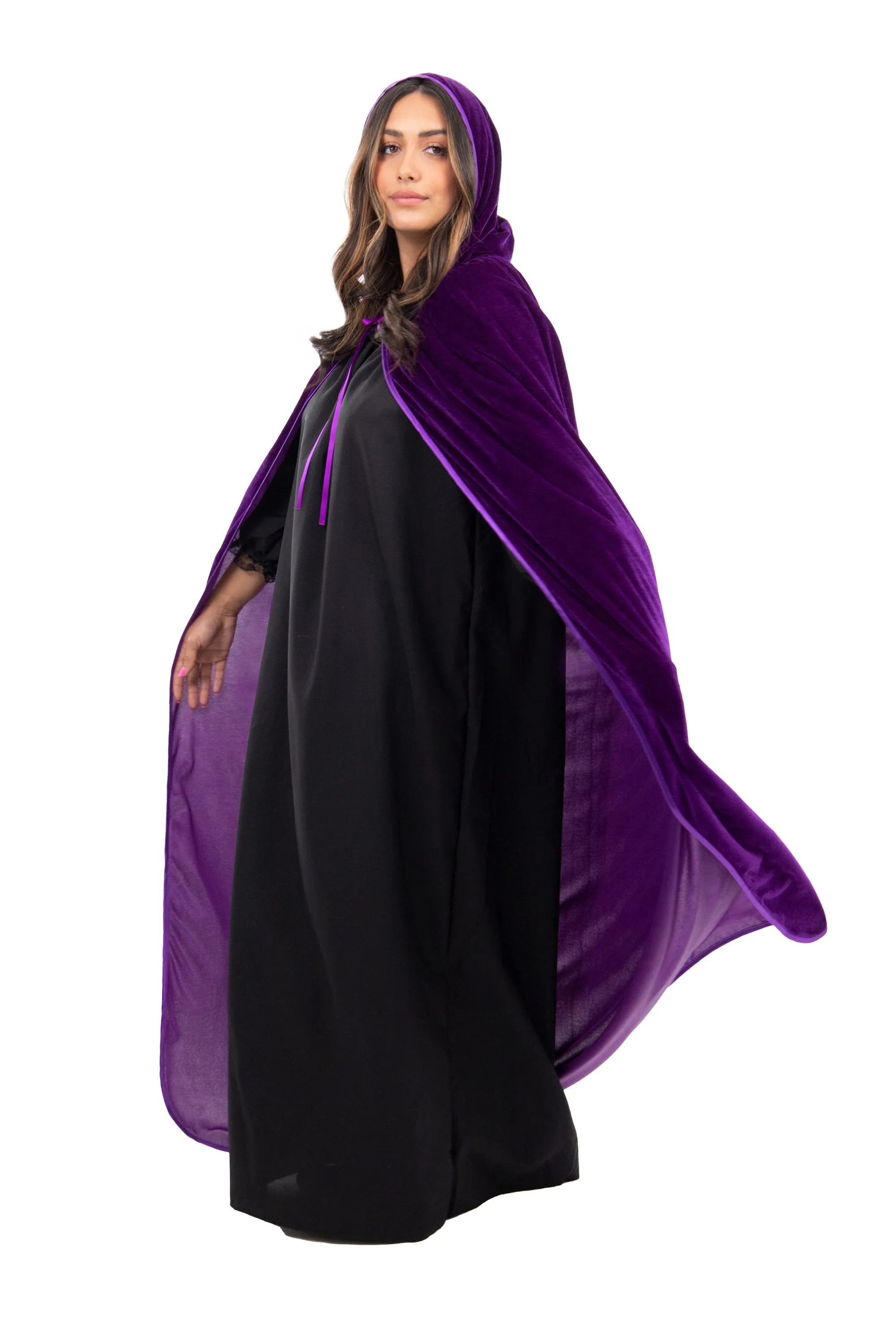 Adult Purple Velvet Cloak