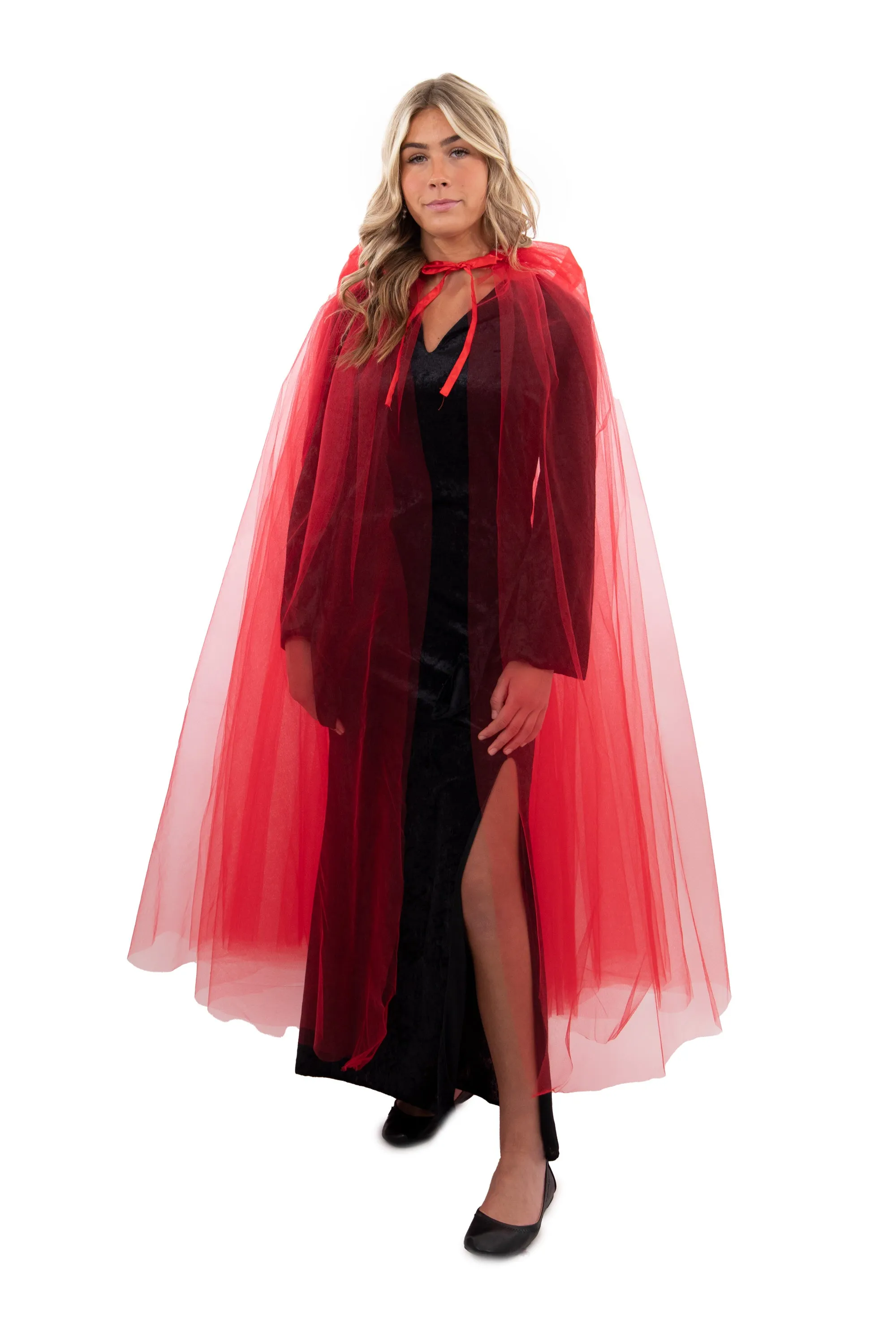 Adult Red Tulle Cloak