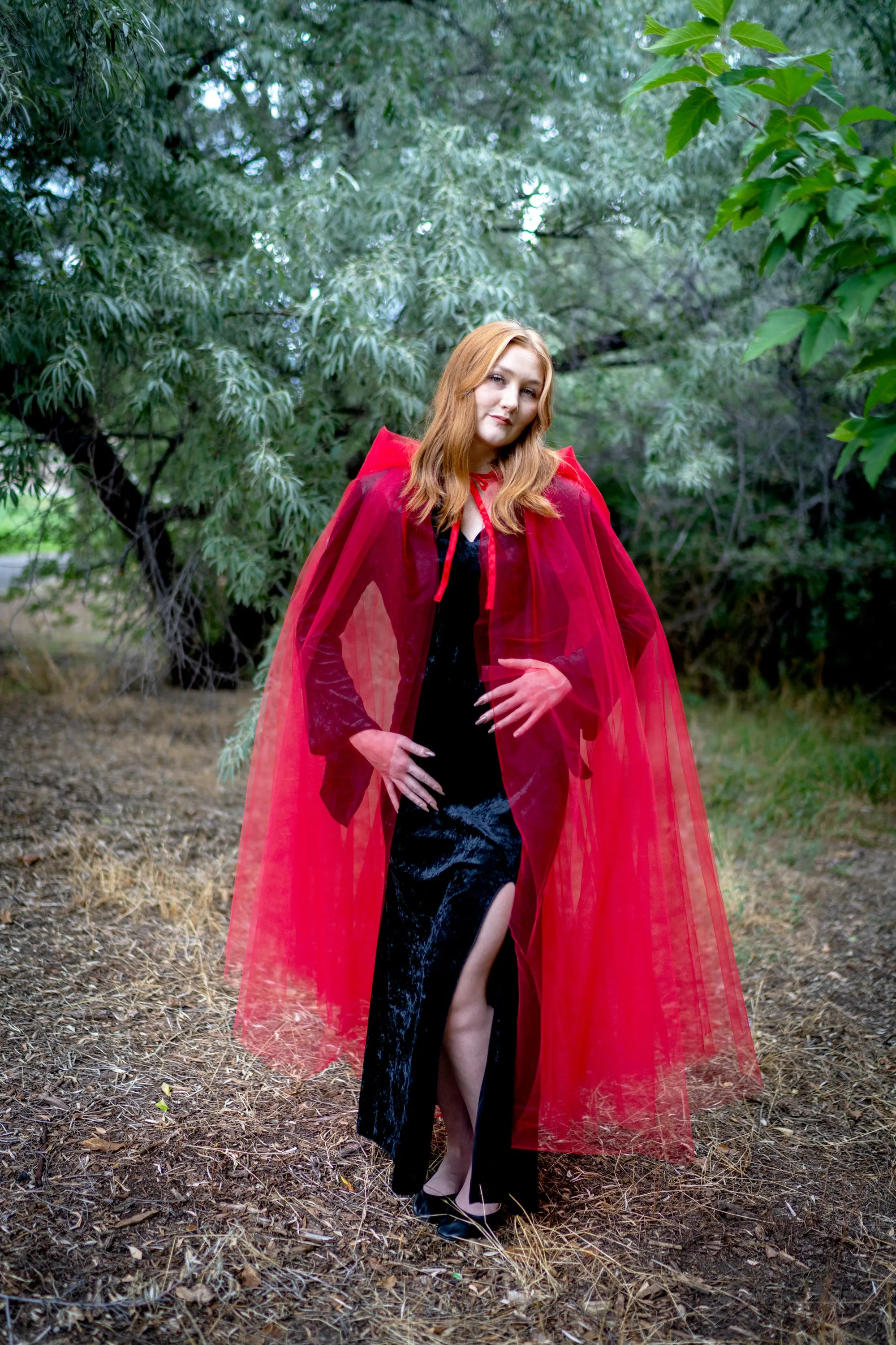 Adult Red Tulle Cloak