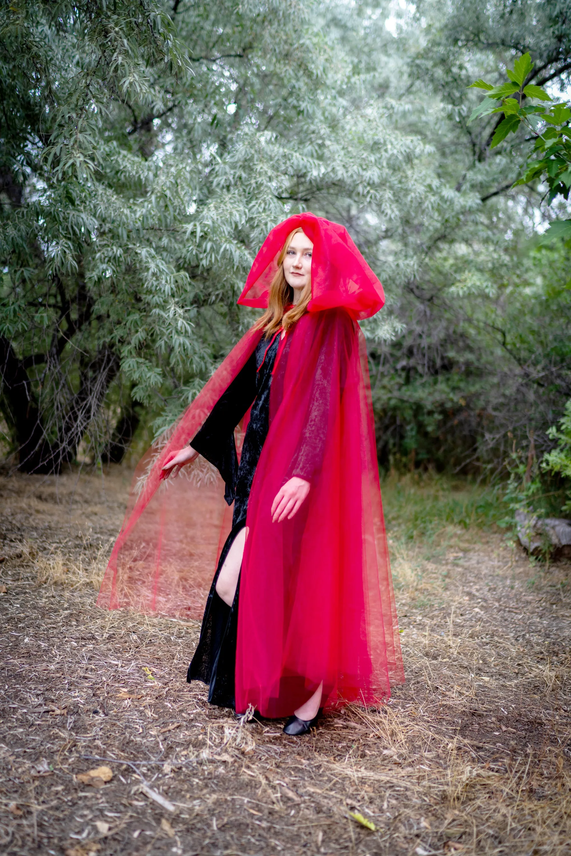 Adult Red Tulle Cloak