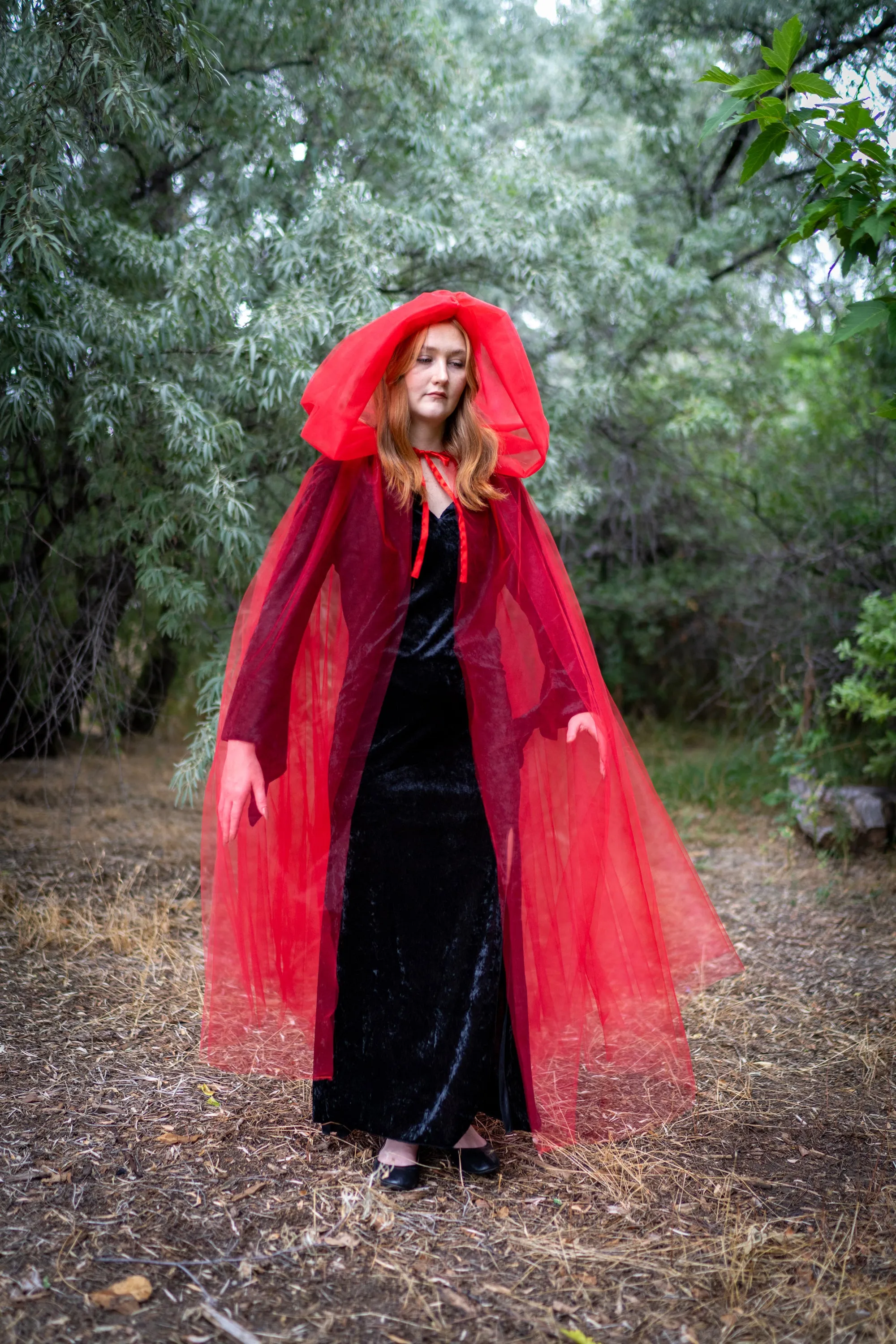 Adult Red Tulle Cloak