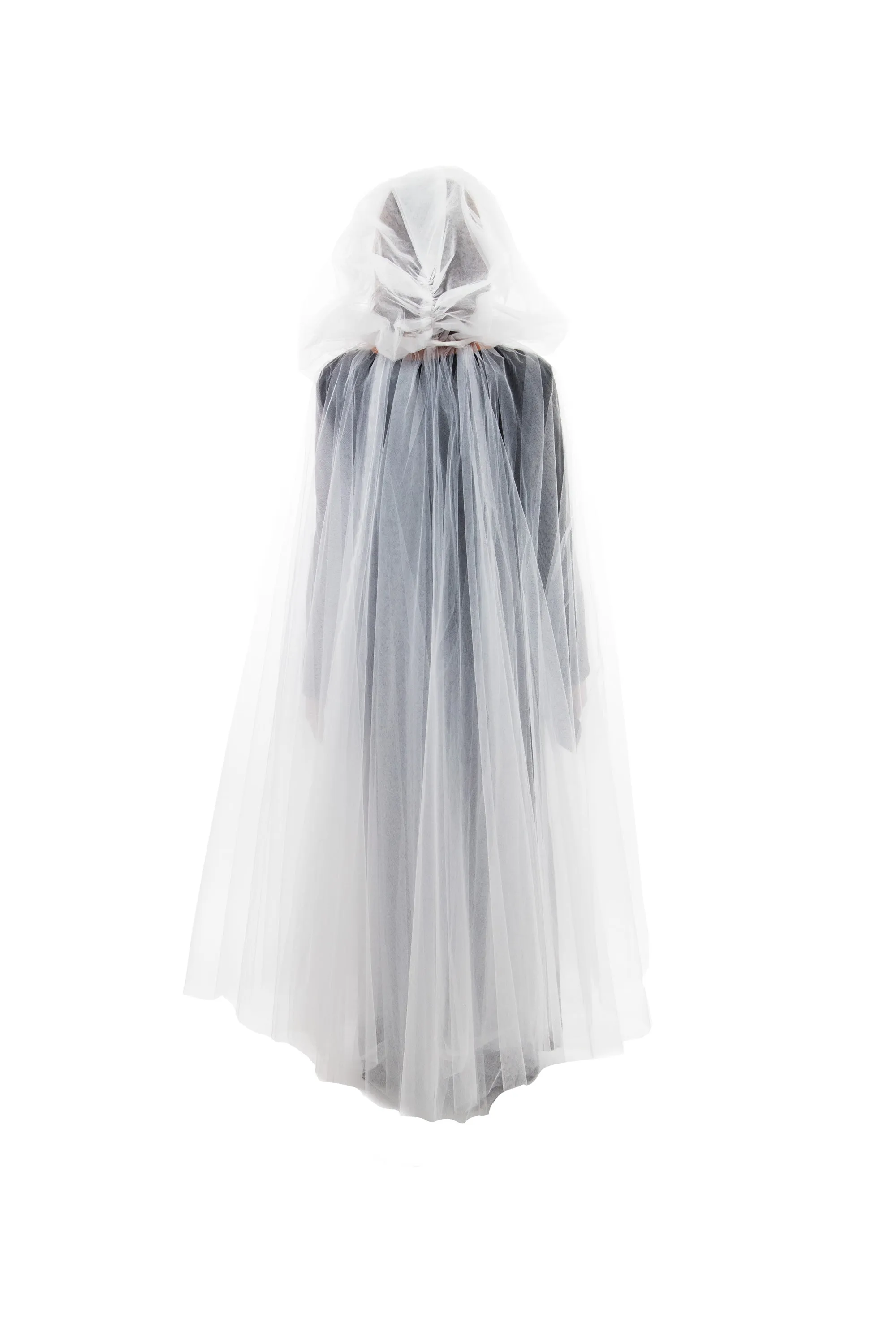 Adult White Tulle Cloak