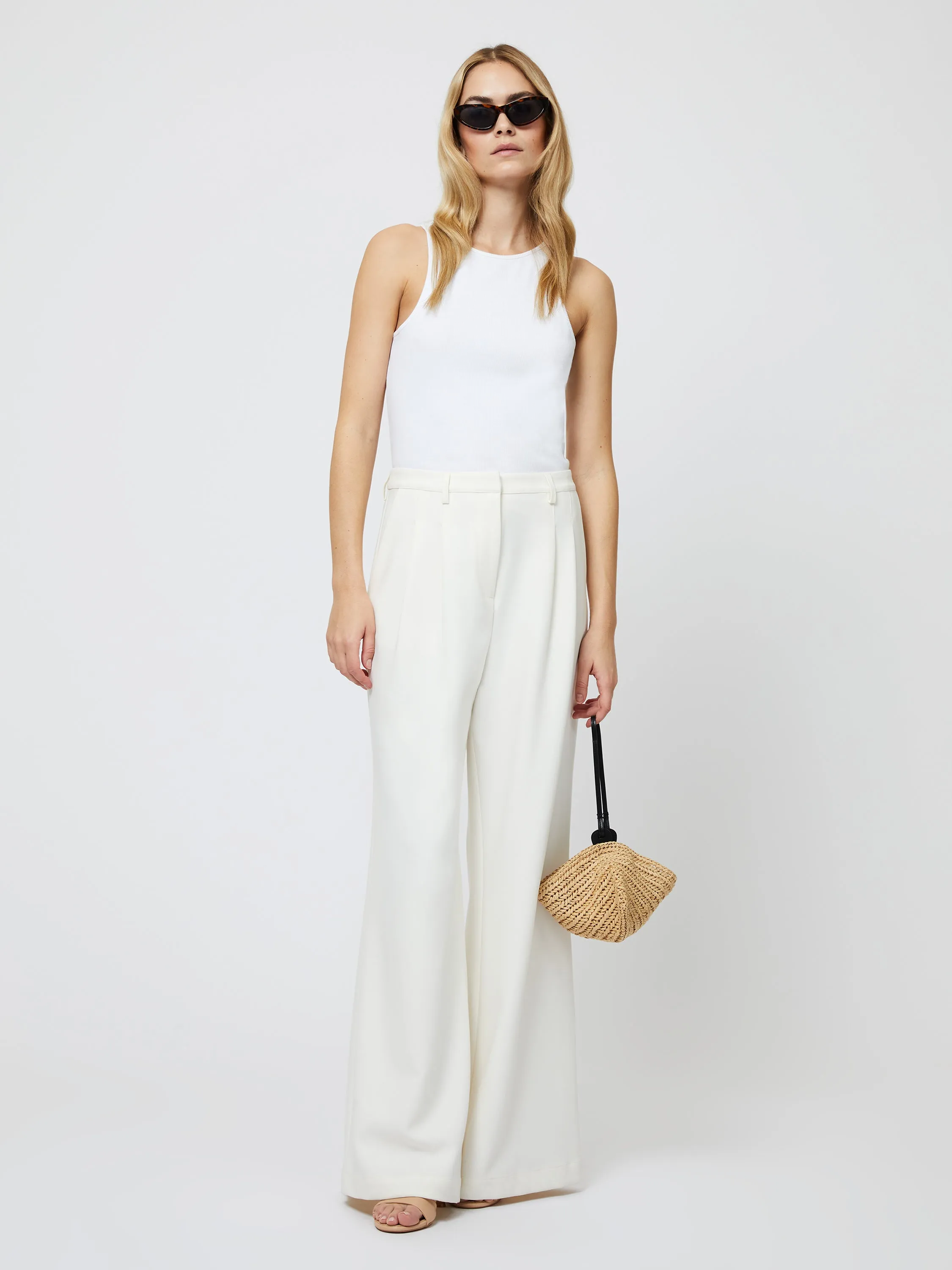 Azra Twill Pleated Trouser