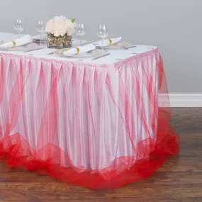 Bargain 17 ft. Two Tone Tulle Chiffon Table Skirt (2 Colors)