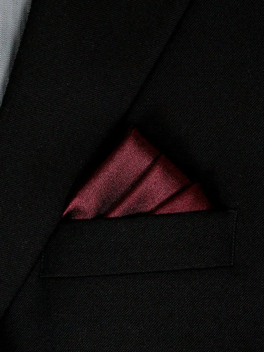 Boy's Pocket Square 23492 Burgundy