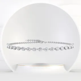 Carta - Bezel Set Natural Diamond Chain Bracelet