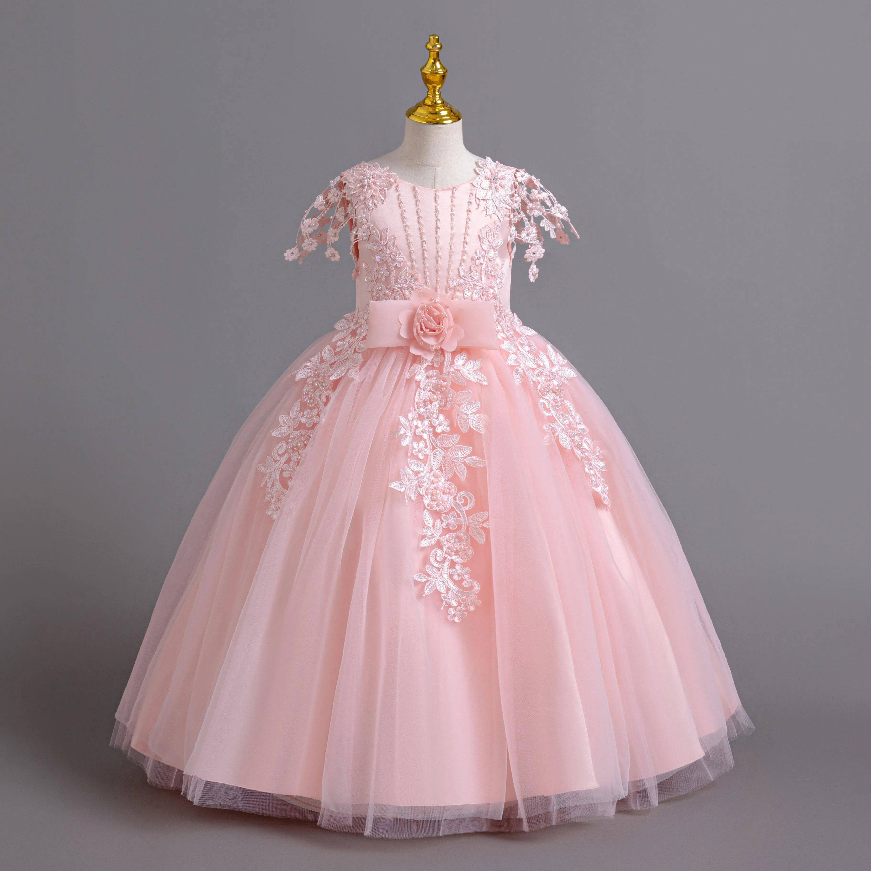 Children's embroidered fashion dress