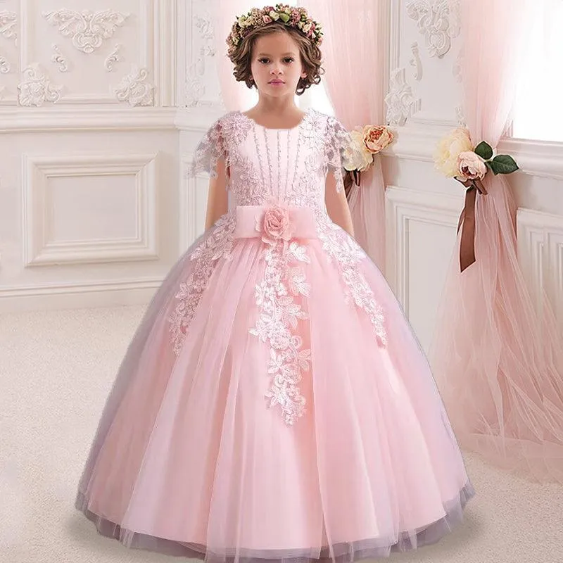 Children's embroidered fashion dress