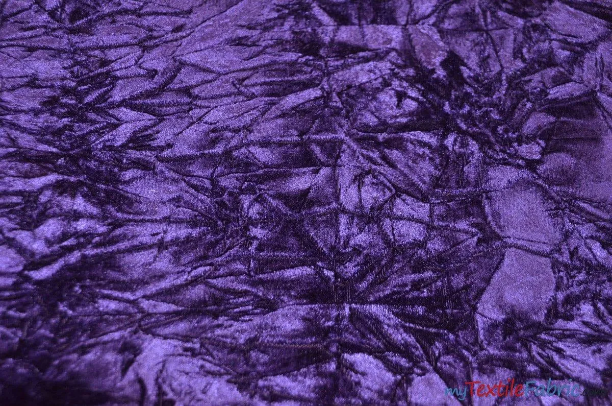 Crushed Triple Velvet | Crush Velvet Fabric | 45" Wide | Original Crushed Plush Velvet | Multiple Colors |