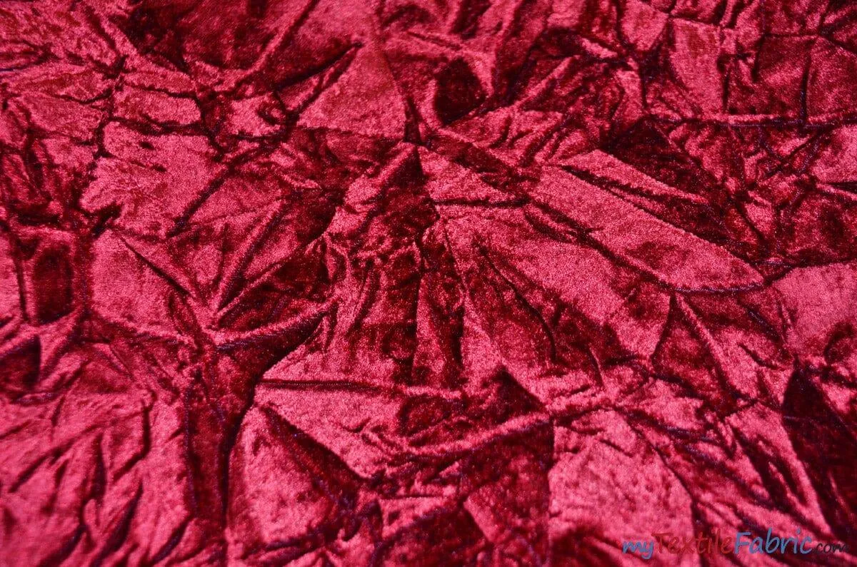 Crushed Triple Velvet | Crush Velvet Fabric | 45" Wide | Original Crushed Plush Velvet | Multiple Colors |