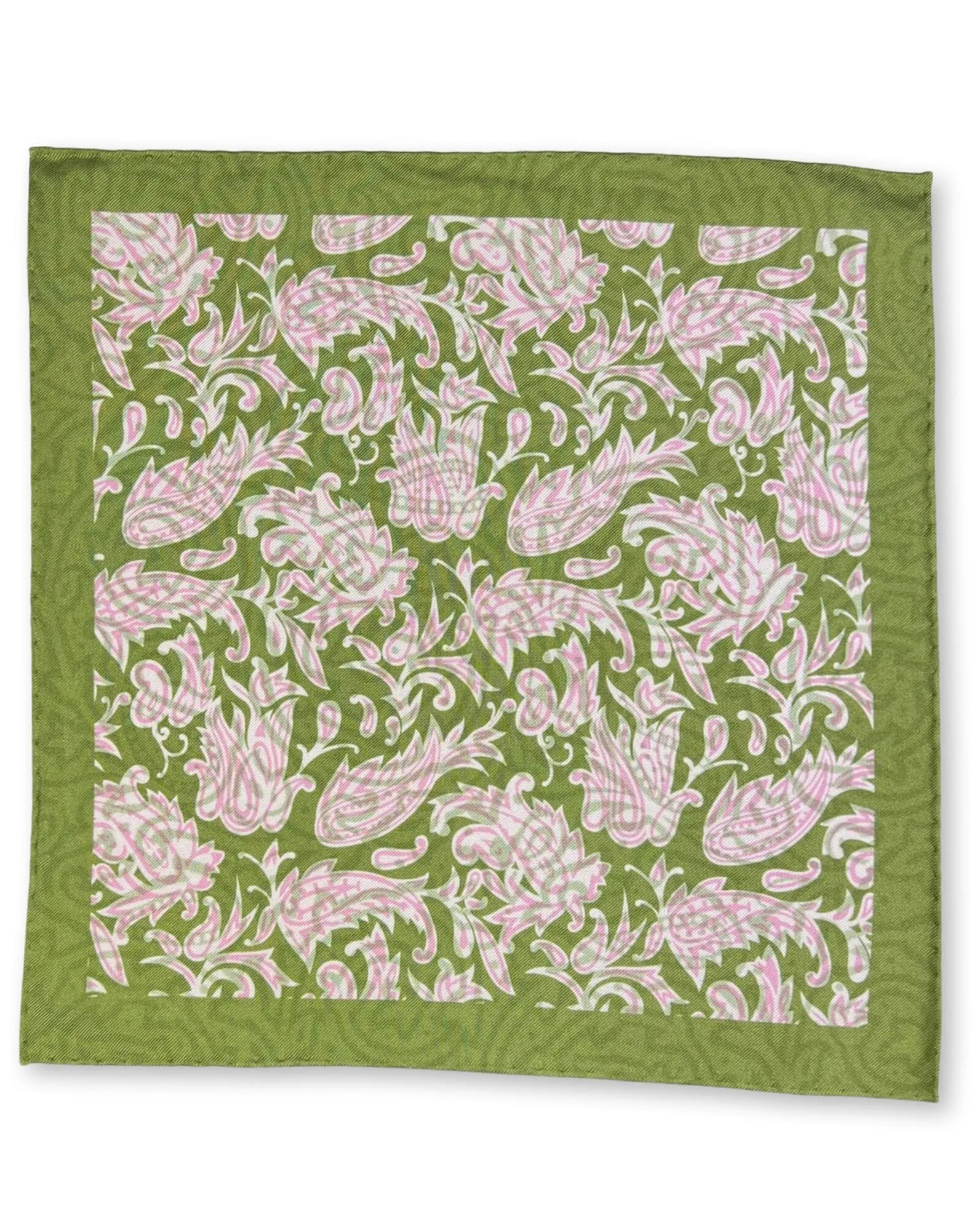 DÉCLIC Elstow Reversible Pocket Square - Green