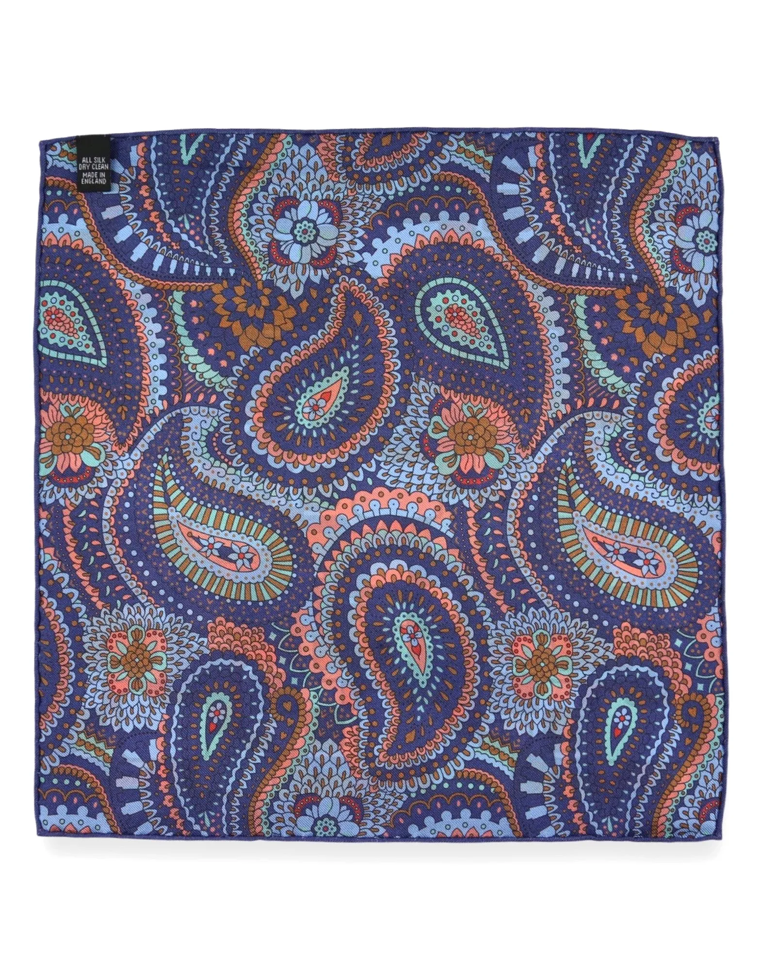 DÉCLIC Maxwell Reversible Pocket Square - Blue