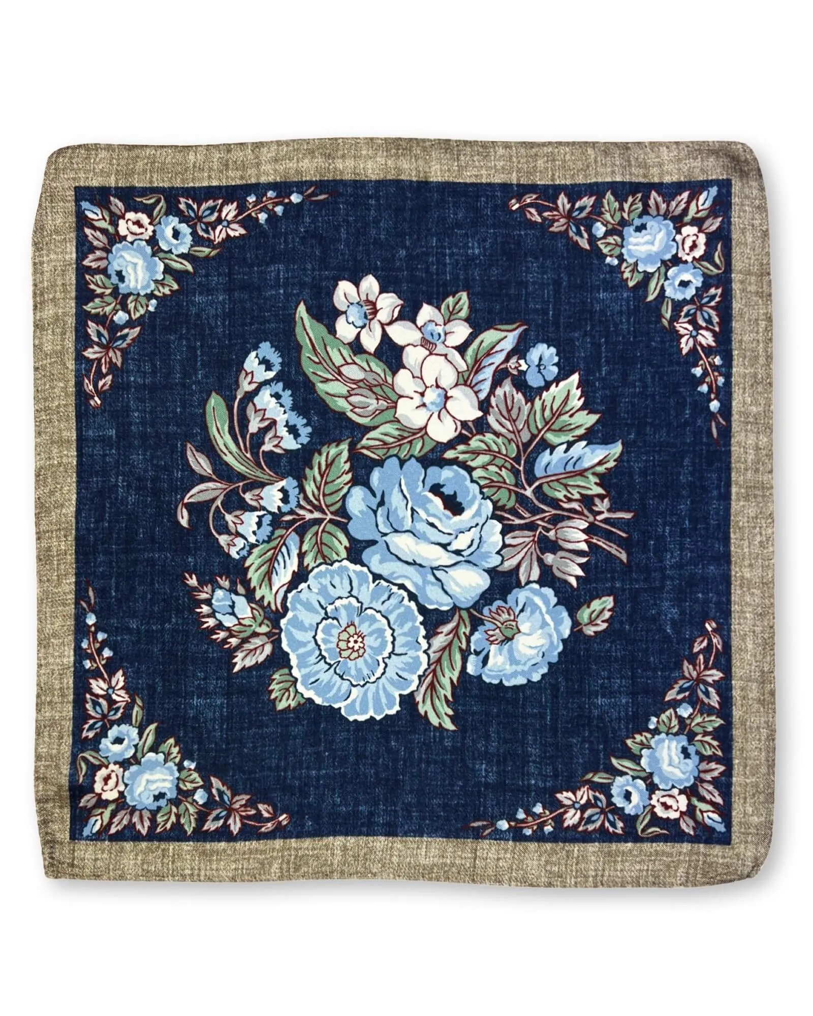 DÉCLIC Terlan Floral Hanky - Navy