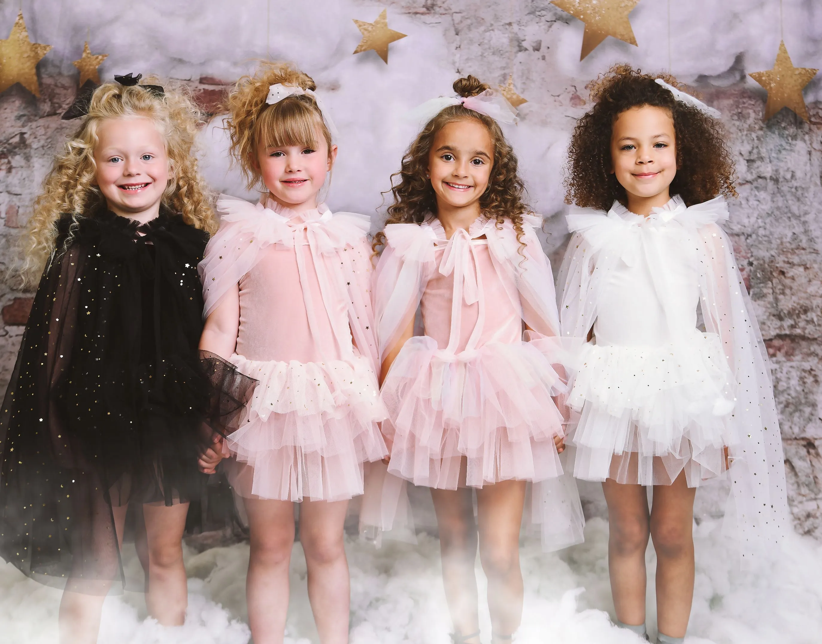 DOLLY® VELVET LEOTARD ROMPER TUTU DRESS STARS & MOON ⭐️ 🌙 TULLE ballet pink