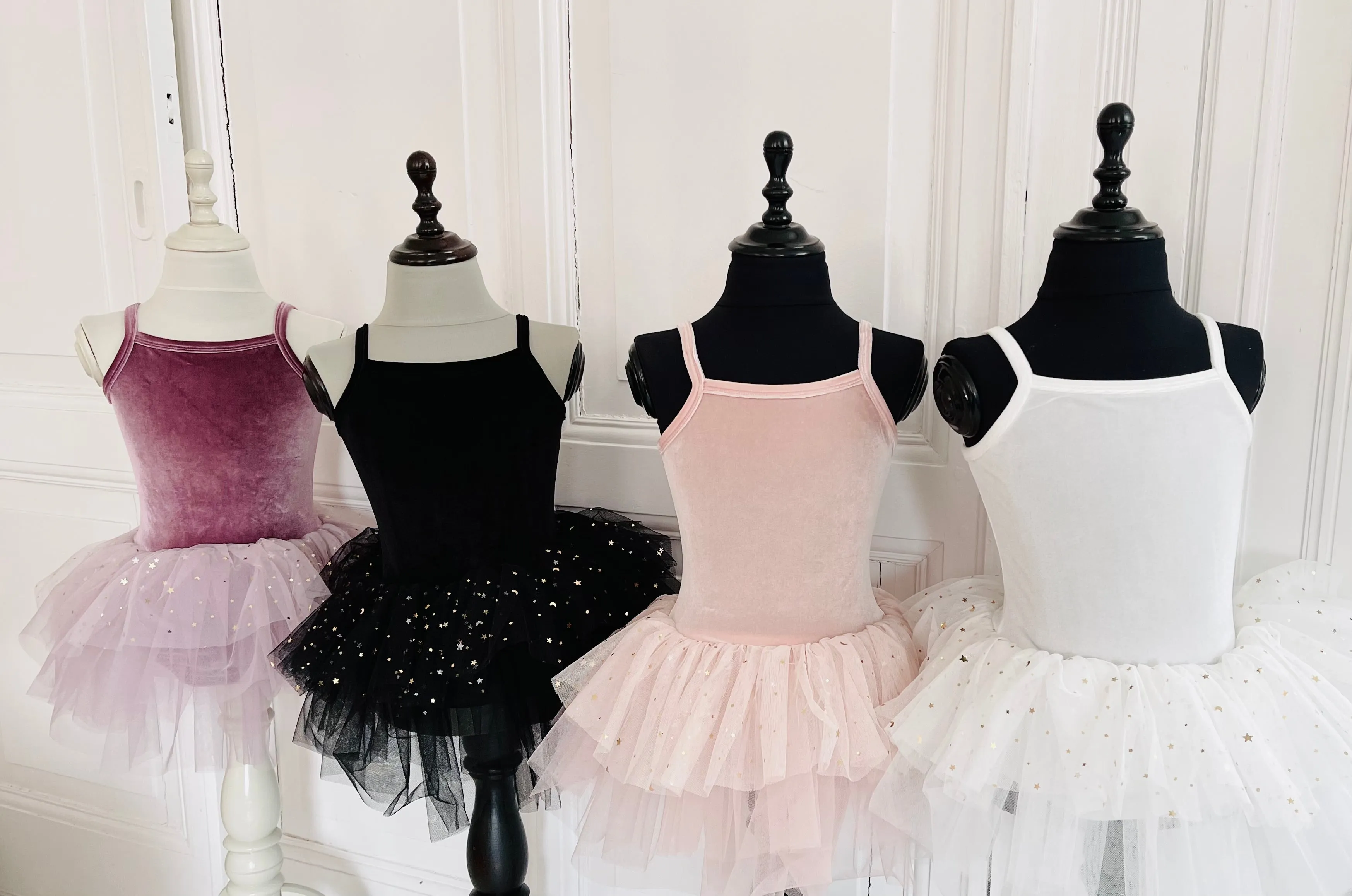 DOLLY® VELVET LEOTARD ROMPER TUTU DRESS STARS & MOON ⭐️ 🌙 TULLE black