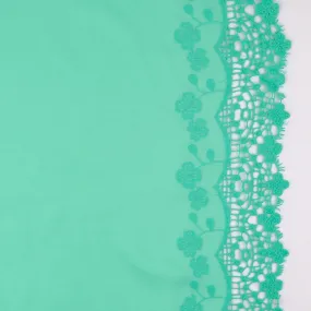 Embroidered Rayon - ADELA - 002 - Aqua