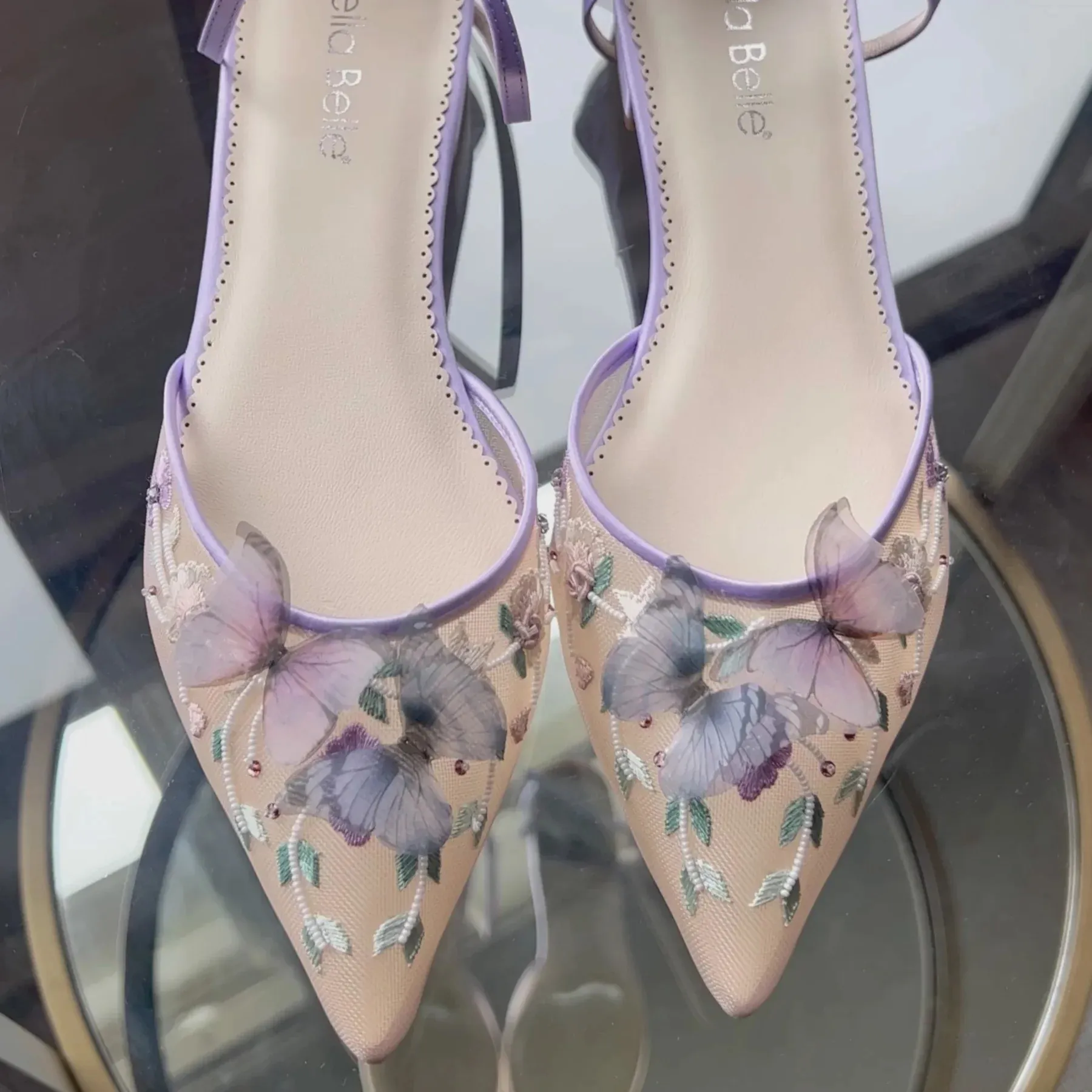 Everly - Garden Party Butterfly Flats - Lavender