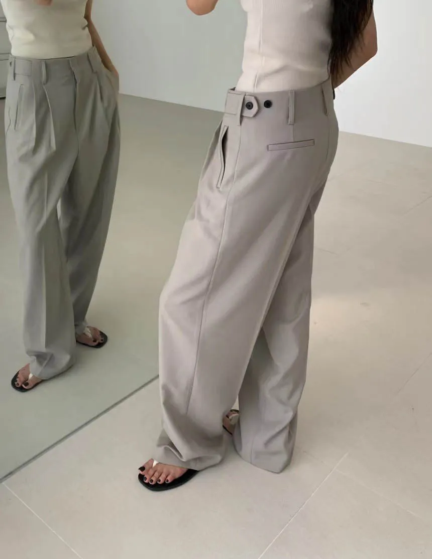 FRASIER TROUSERS Beige Grey