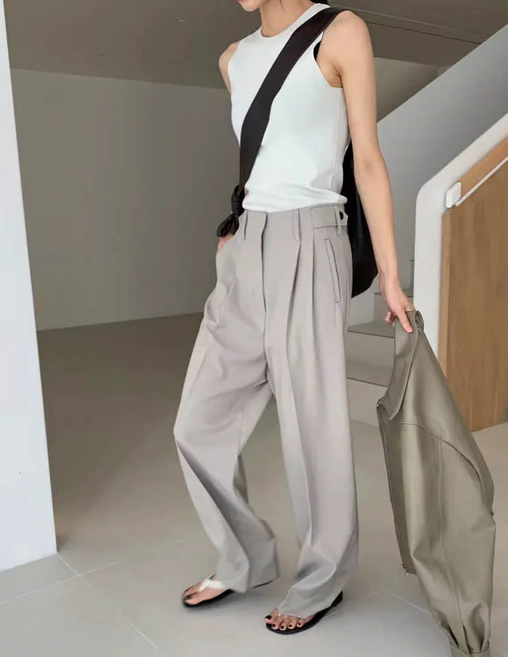 FRASIER TROUSERS Beige Grey