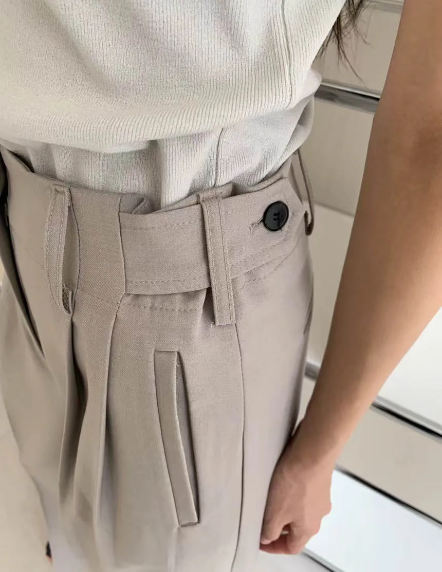 FRASIER TROUSERS Beige Grey