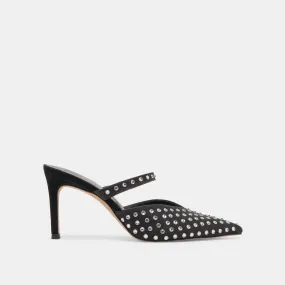 KANIKA CRYSTAL STUD HEELS BLACK CRYSTAL