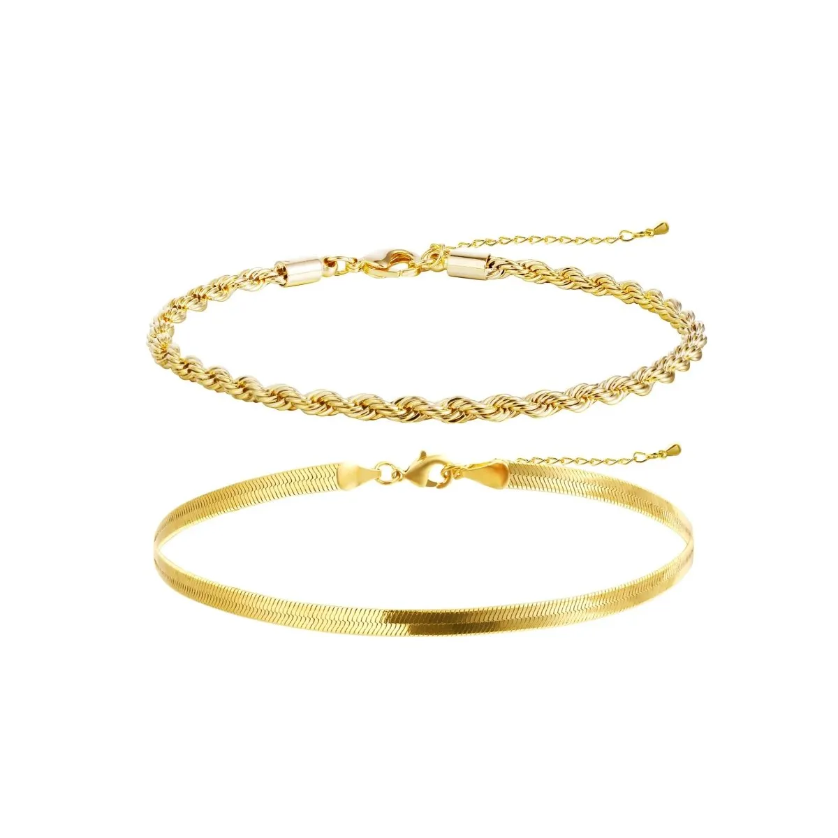 Kyerlyn Gold Twisted Bracelets