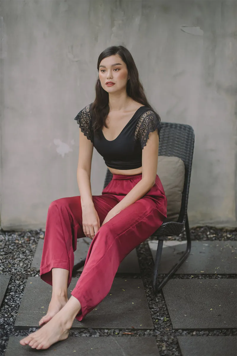 Lucie Brushed Satin Lounge Pants