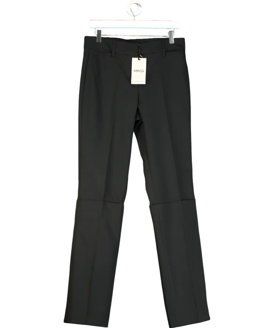 MANGO Black Straight Pleated Trousers UK 10