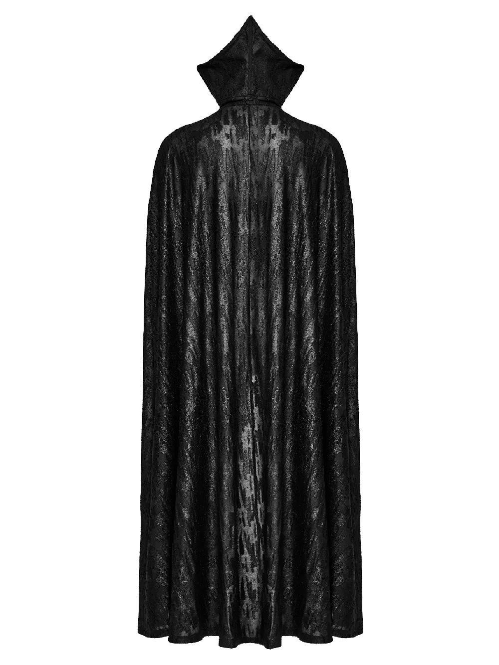 Men's Gothic Bat Collar Cape with Lace Detail