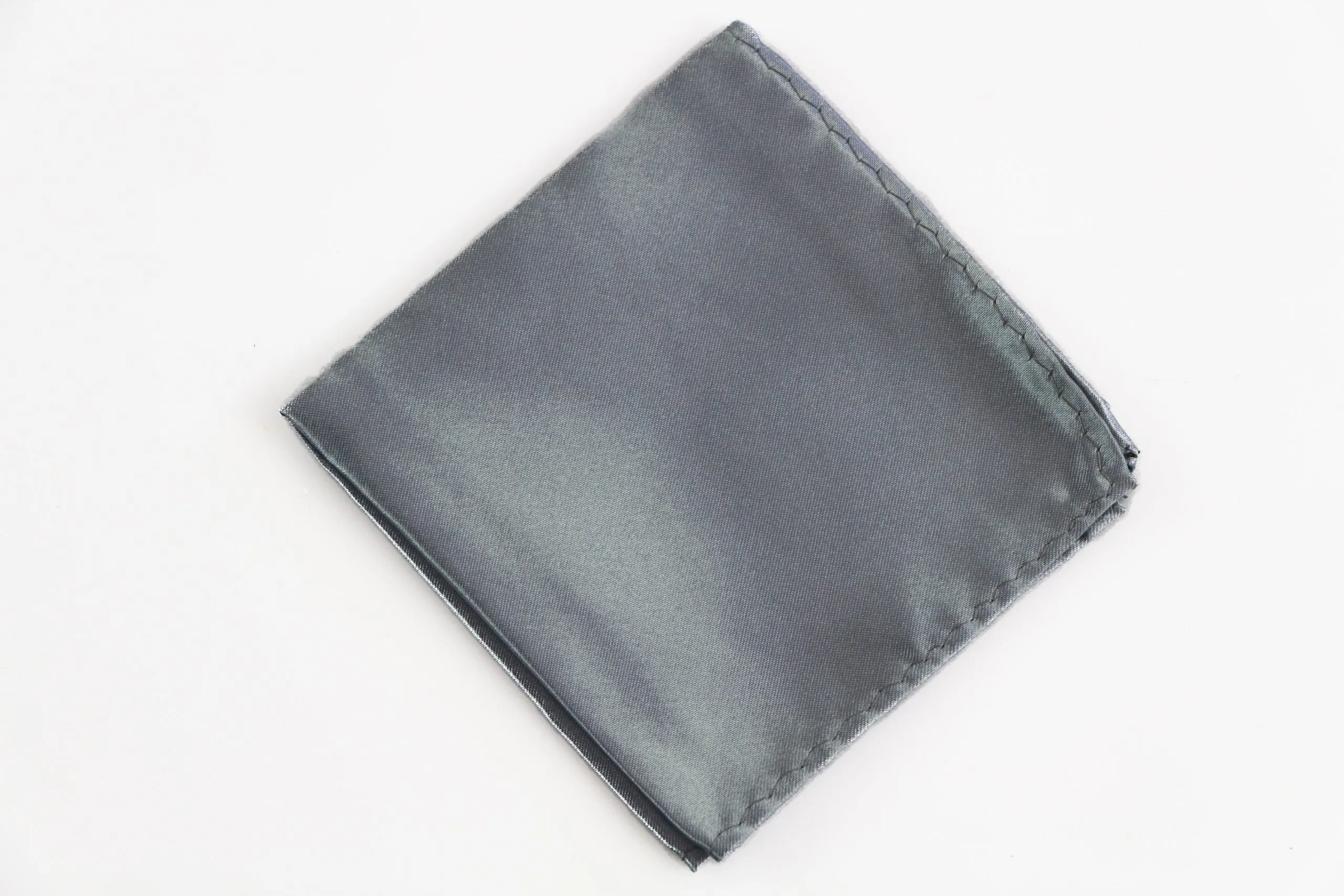 Mens Grey Pocket Square