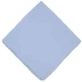 Michelsons of London Plain Silk Handkerchief - Light Blue