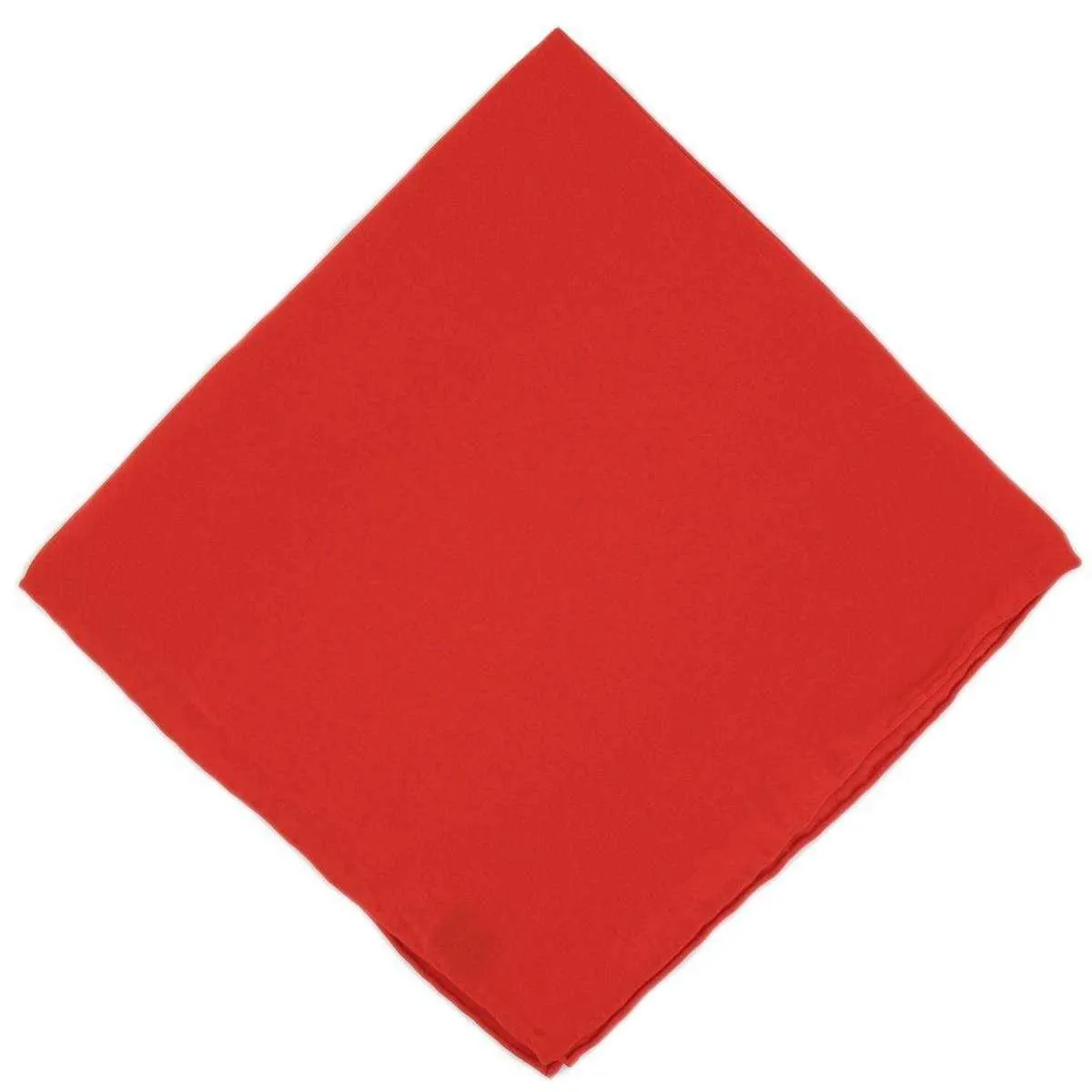 Michelsons of London Plain Silk Handkerchief - Red