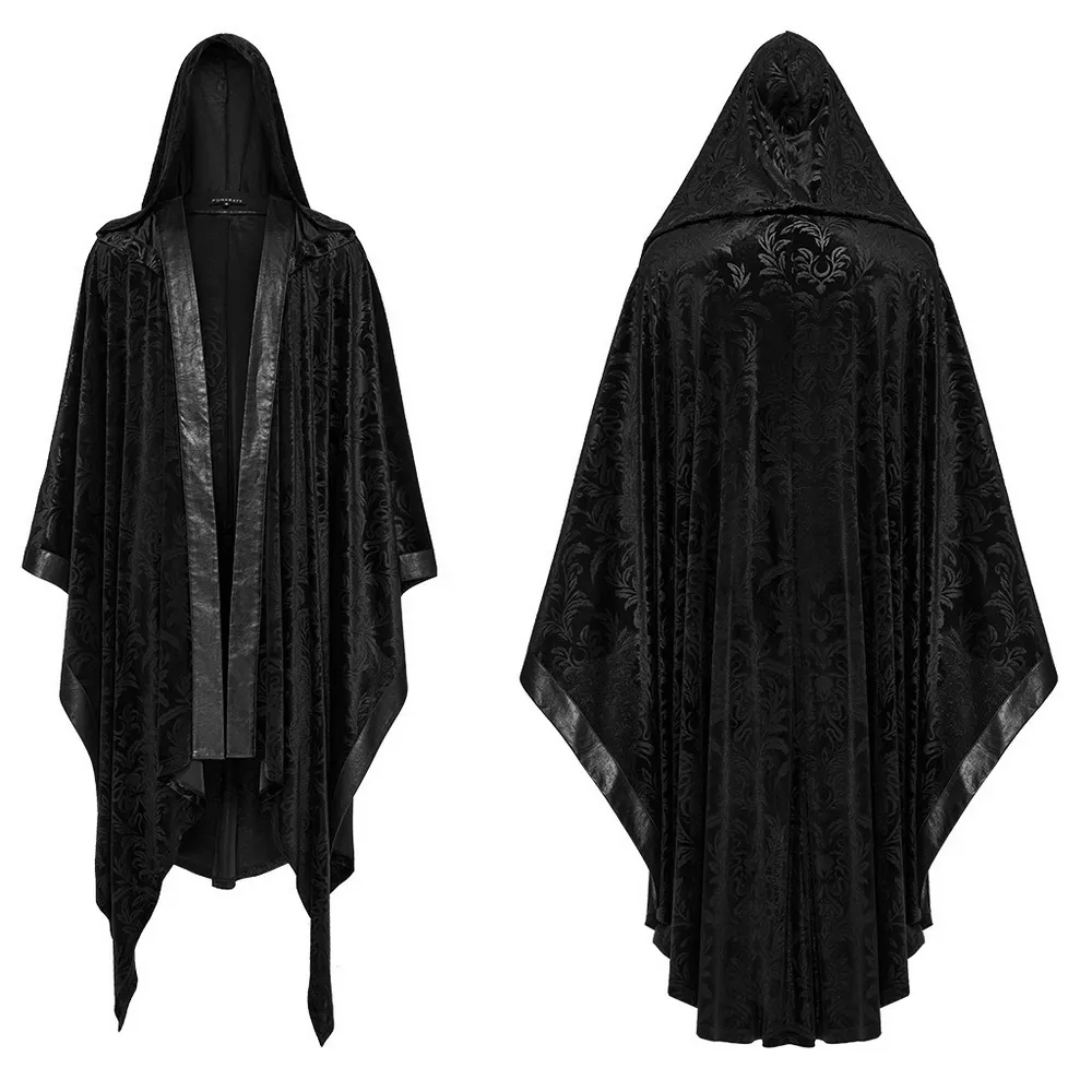 Mystic Hooded Velvet Cape for Gothic Enthusiasts