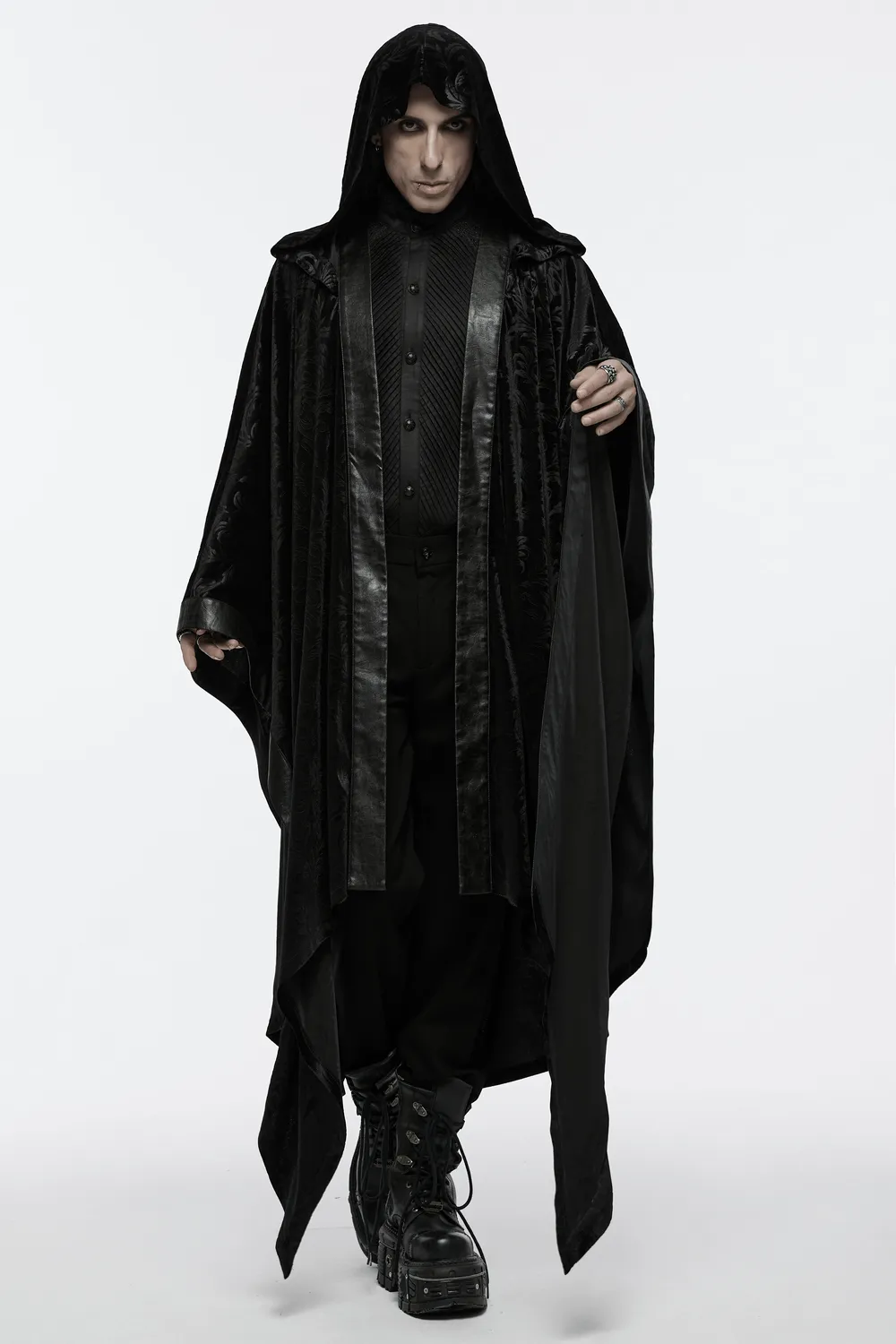 Mystic Hooded Velvet Cape for Gothic Enthusiasts