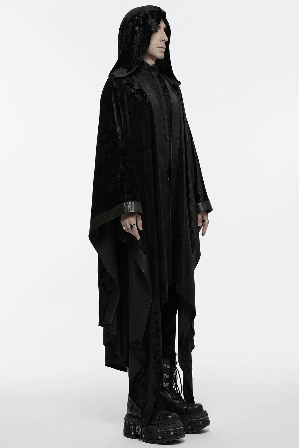 Mystic Hooded Velvet Cape for Gothic Enthusiasts