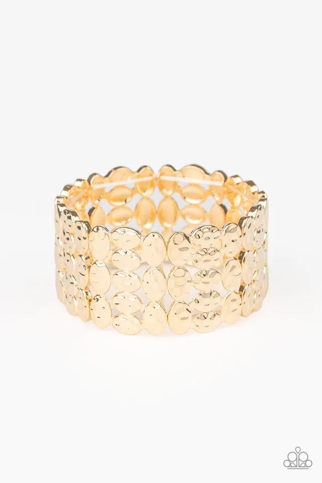 Paparazzi Bracelet ~ Tectonic Texture - Gold