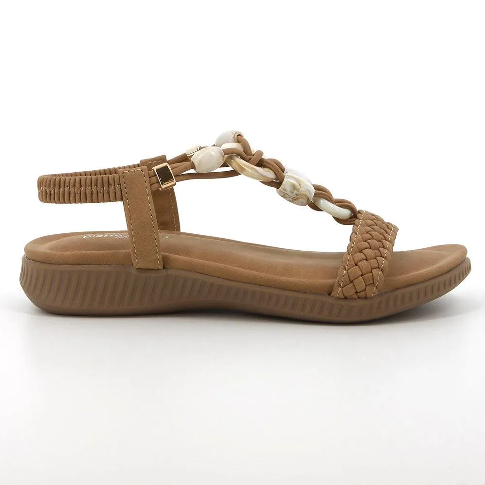 Pierre Cardin Skyla Trimmed Sandal - Tan