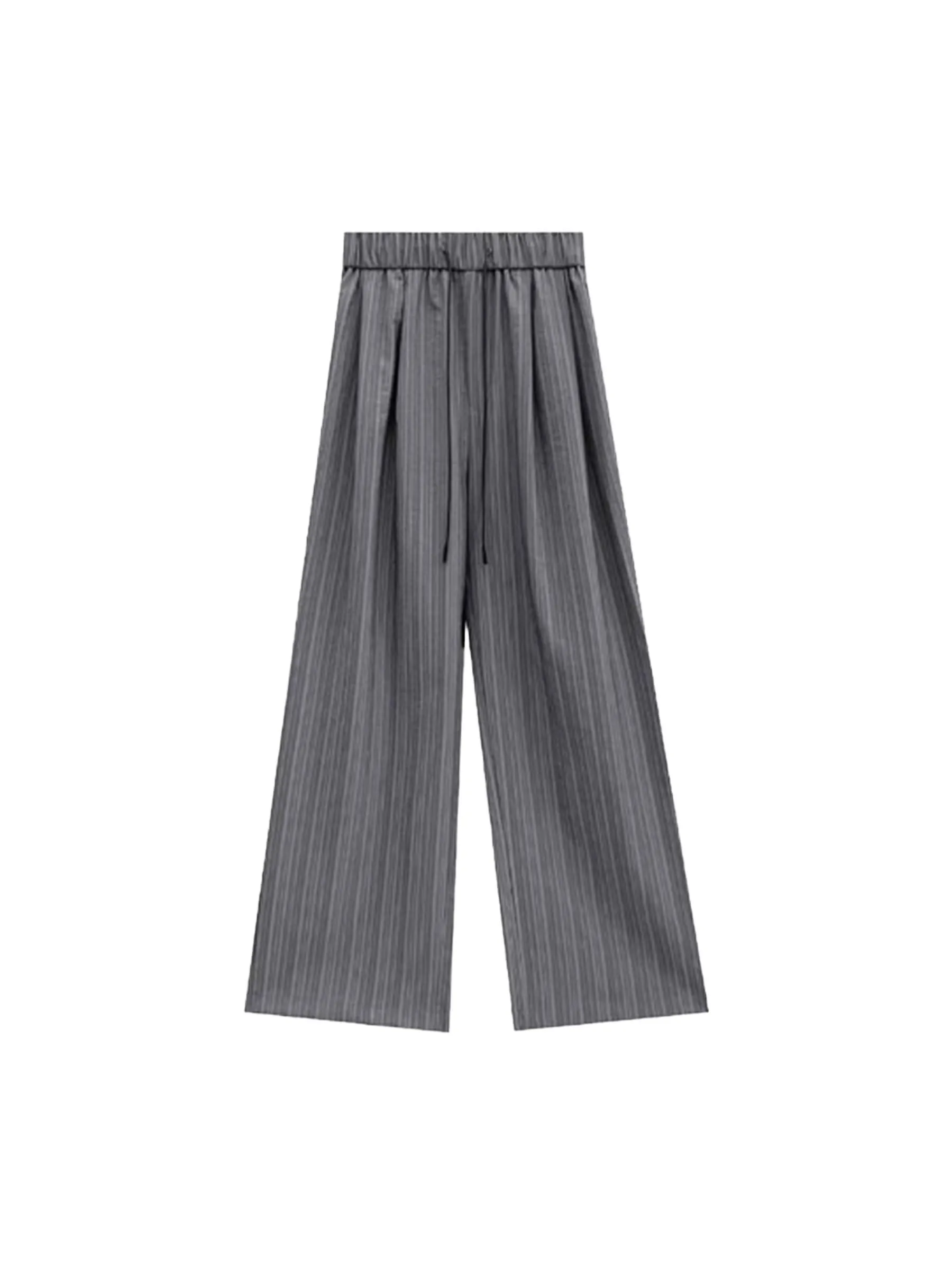 Pinstripe Wide Leg Trousers