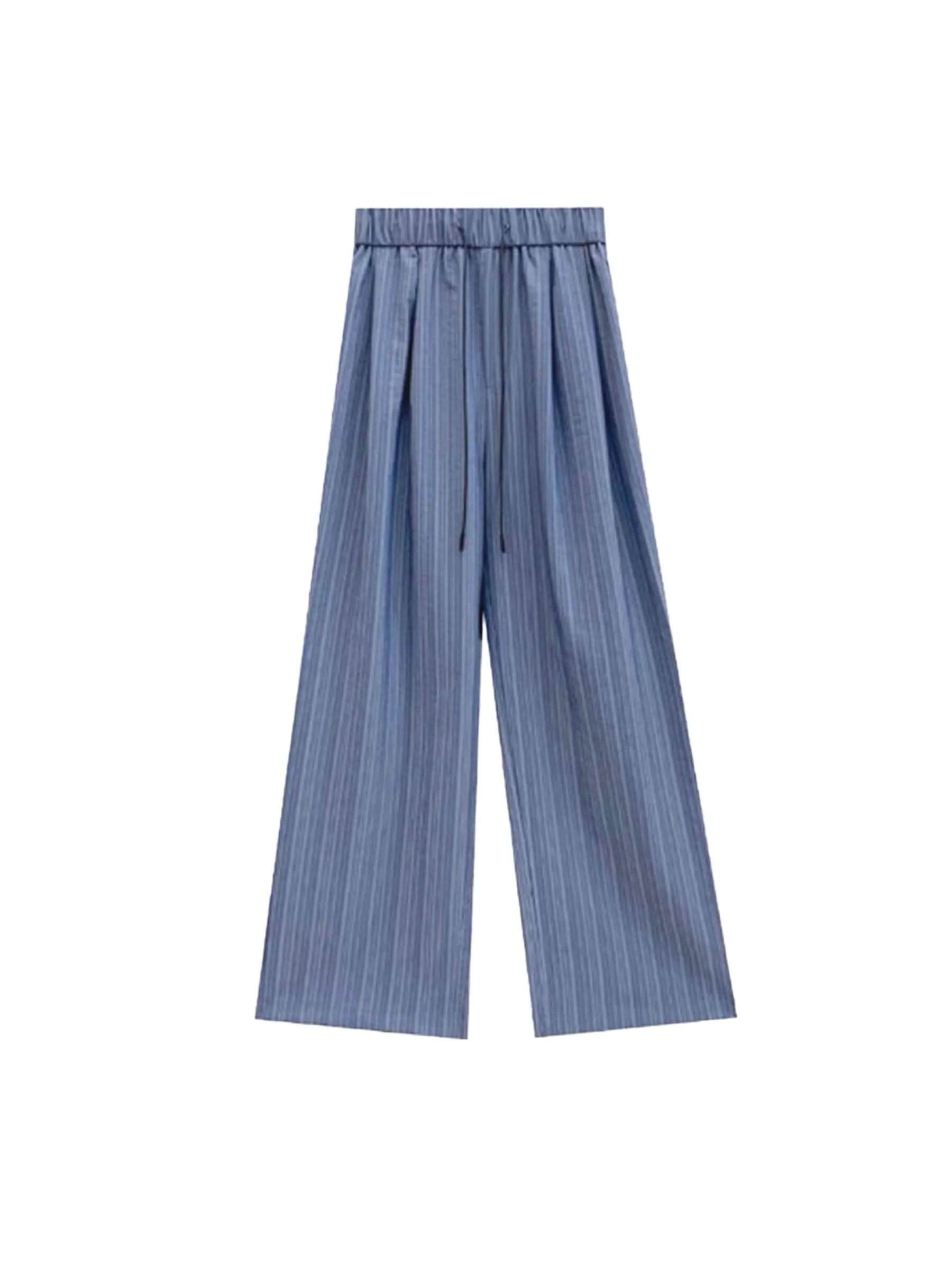 Pinstripe Wide Leg Trousers