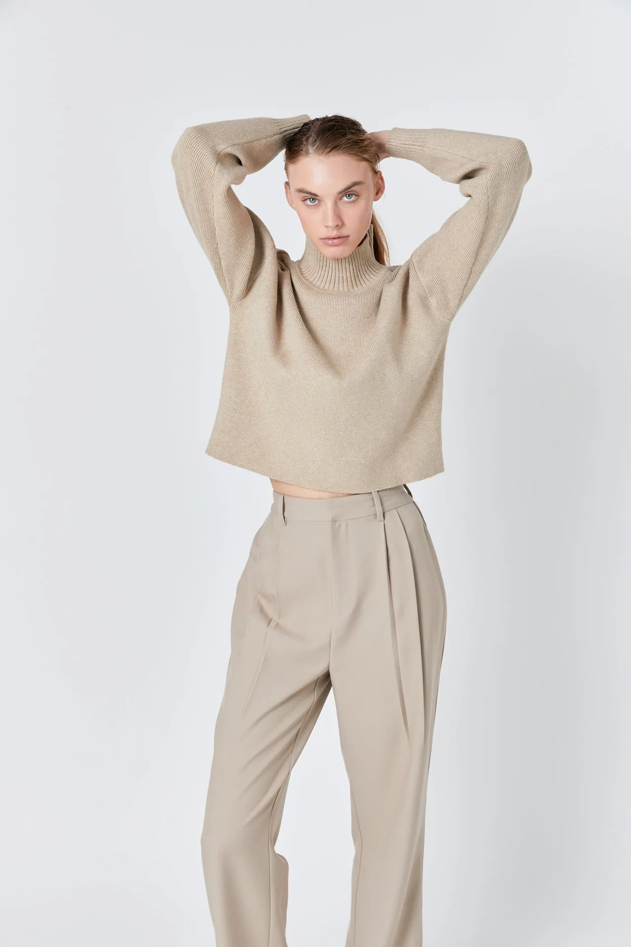 Pleated Wide Trousers