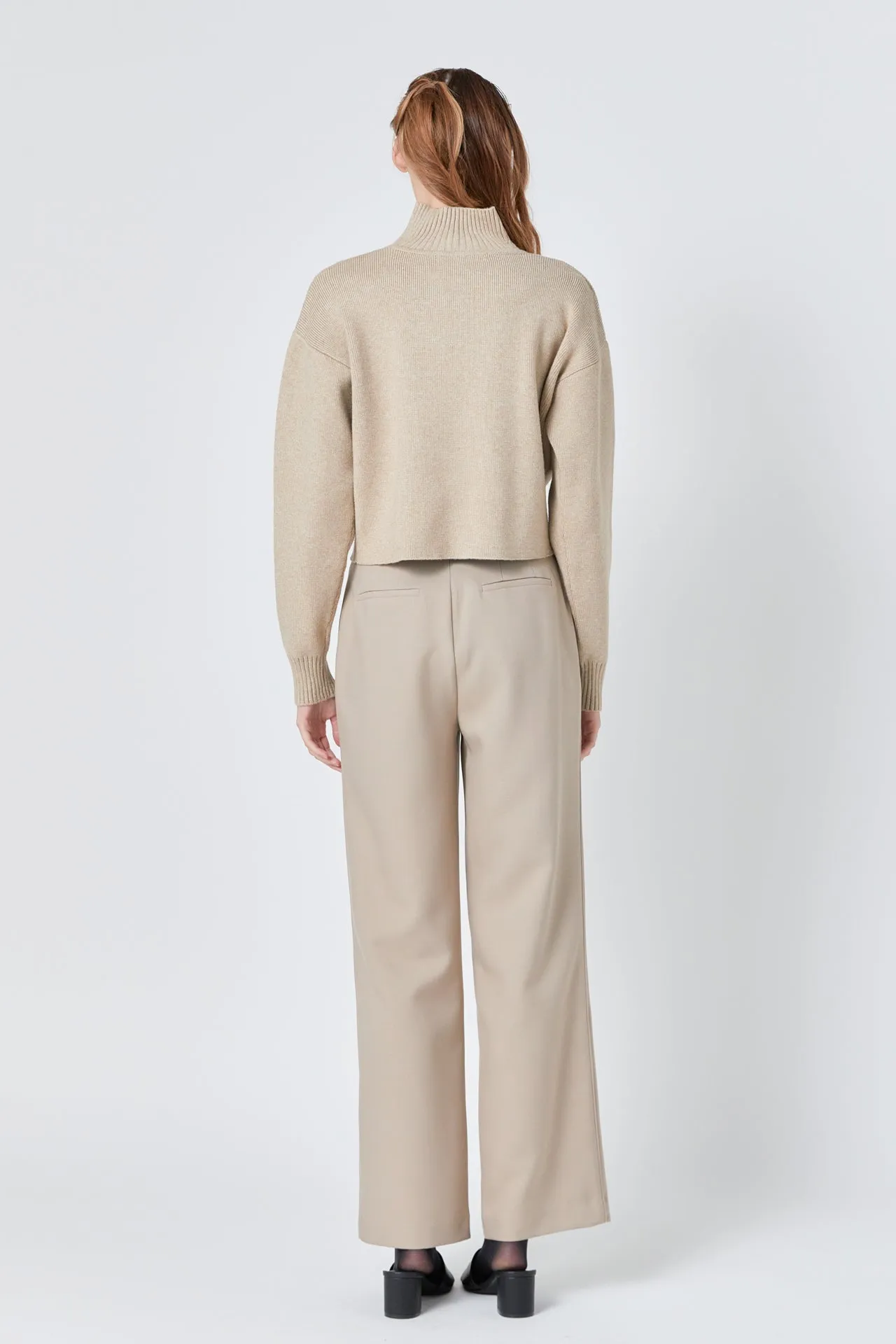 Pleated Wide Trousers