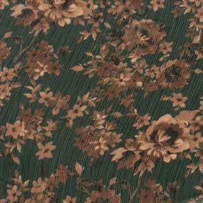 Printed Chiffon - AMANDA - Clematis - Green